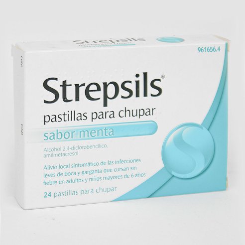 STREPSILS SABOR MENTA  24 PASTILLAS