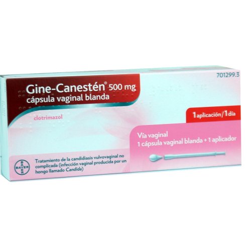 GINE CANESTEN 500 MG 1 CAPSULA VAGINAL BLANDA (C