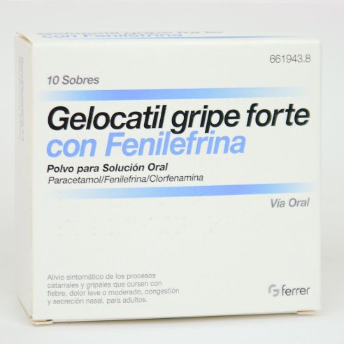 GELOCATIL GRIPE FORTE FENILEFRINA10 SOBRES