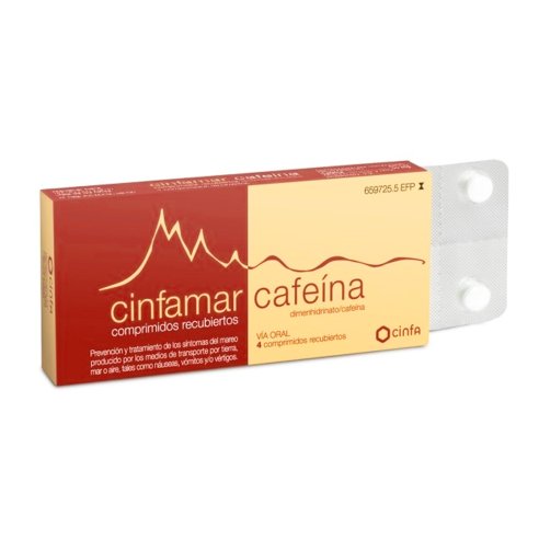 CINFAMAR CAFEINA 50/50 MG 4 COMPRIMIDOS