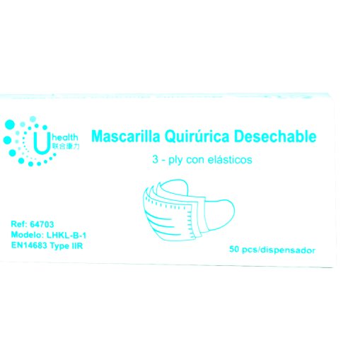 MASCARILLA QUIRURGICA 1 CAJA DE 50 UNIDADES