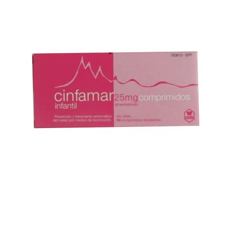 CINFAMAR INFANTIL       25 MG 10 COMPRIMIDOS