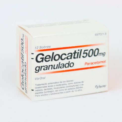 GELOCATIL 500 MG 12 SOBRES GRANULADO