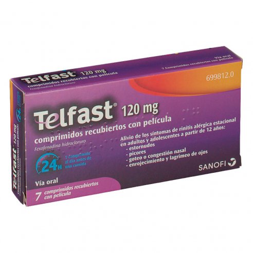 TELFAST 120 MG 7 COMPRIMIDOS RECUBIERTOS