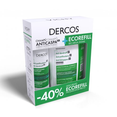 DERCOS CHAMPU DUPLO ANTICASPA GRASA -40 2ª UD