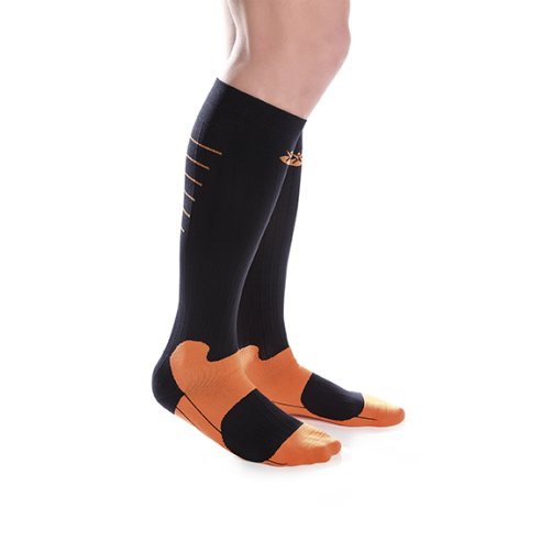 CALCETÍN SPORT OV02D500 T.1 C. NEGRO/NARANJA
