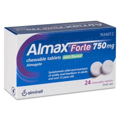 ALMAX FORTE 750 MG 24 COMPRIMIDOS MASTICABLES SA