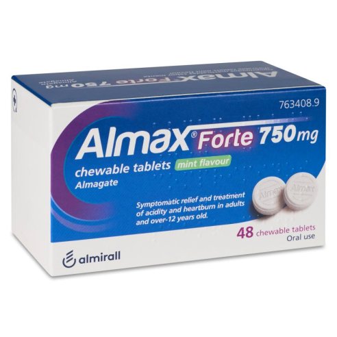 ALMAX FORTE 750 MG 48 COMPRIMIDOS MASTICABLES SA